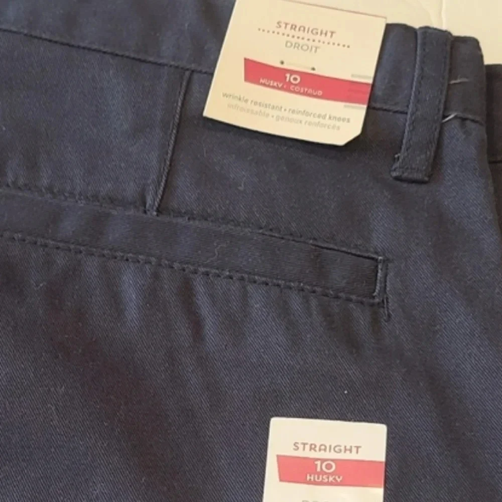 NWT Old Navy Boys pants sz.10 husky straight navy blue lot of 2